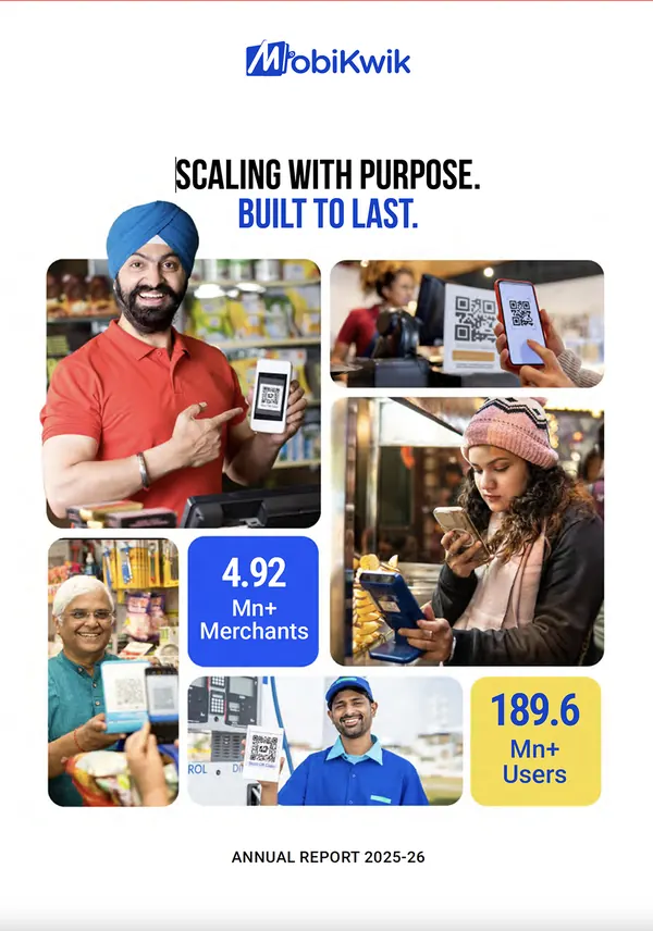 MobiKwik annual report 2025-26 cover