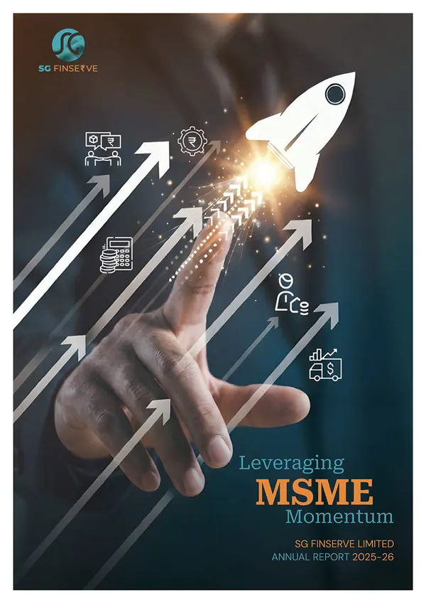 SG Finserve annual report 2025-26 cover