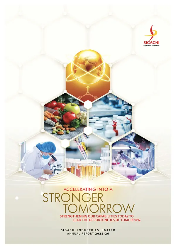 Sigachi Industries annual report 2025-26 cover